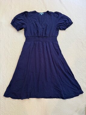 Draper James Dress Blue Short Sleeve Women’s Size Medium M